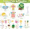 36Set Spring Paper Crafts Kits for Kids Spring Theme Bulk Religious Sunday School DIY Sticker Hanging Ornament Kit for Classroom VBS Activities Sunday School Church Carnivals Holiday Exchange Gifts